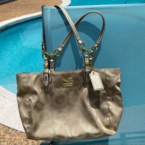 Coach gold signature purse